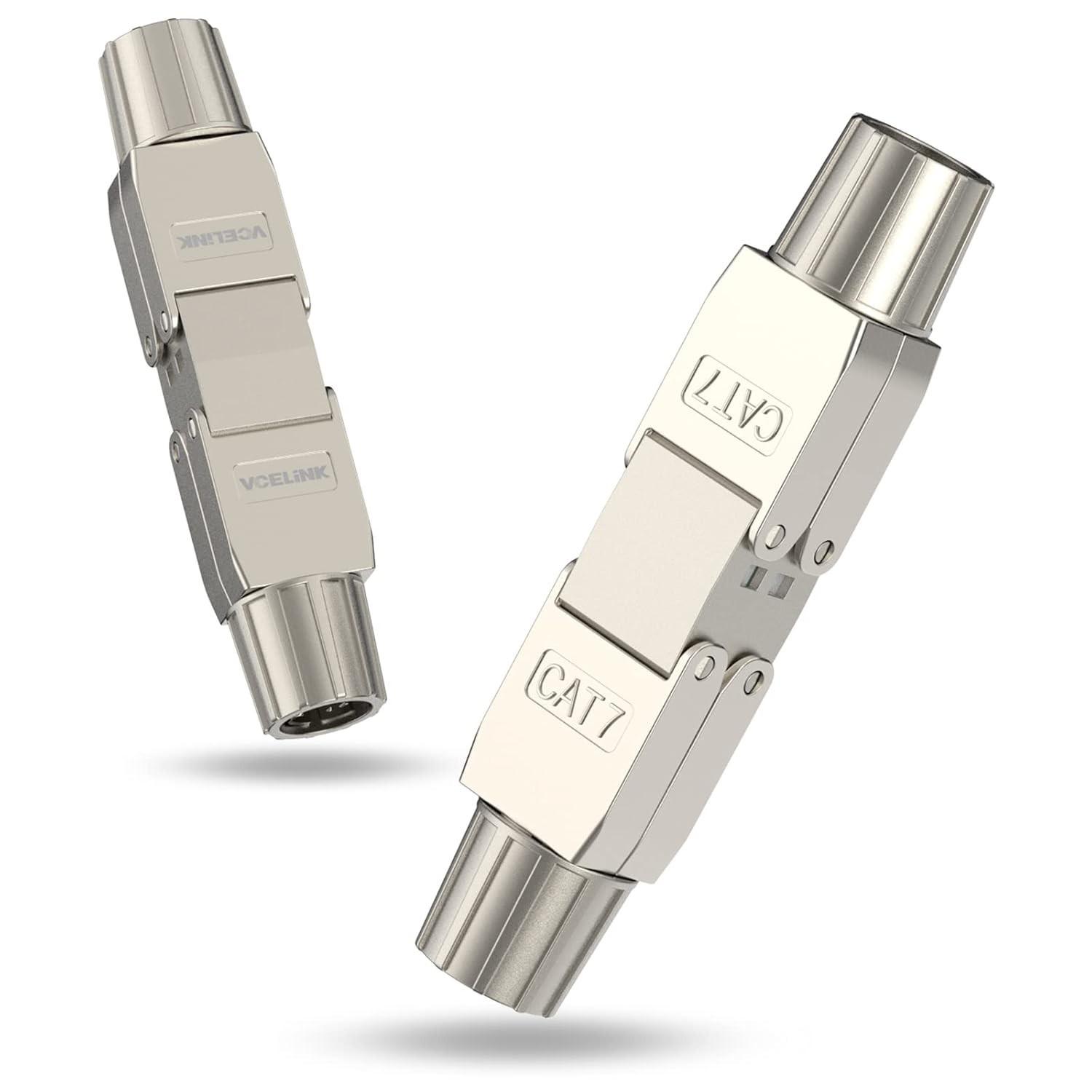Tool-Free RJ45 Coupler Shielded, Tool Less Ethernet Cable Extender Poe+ for Cat7
