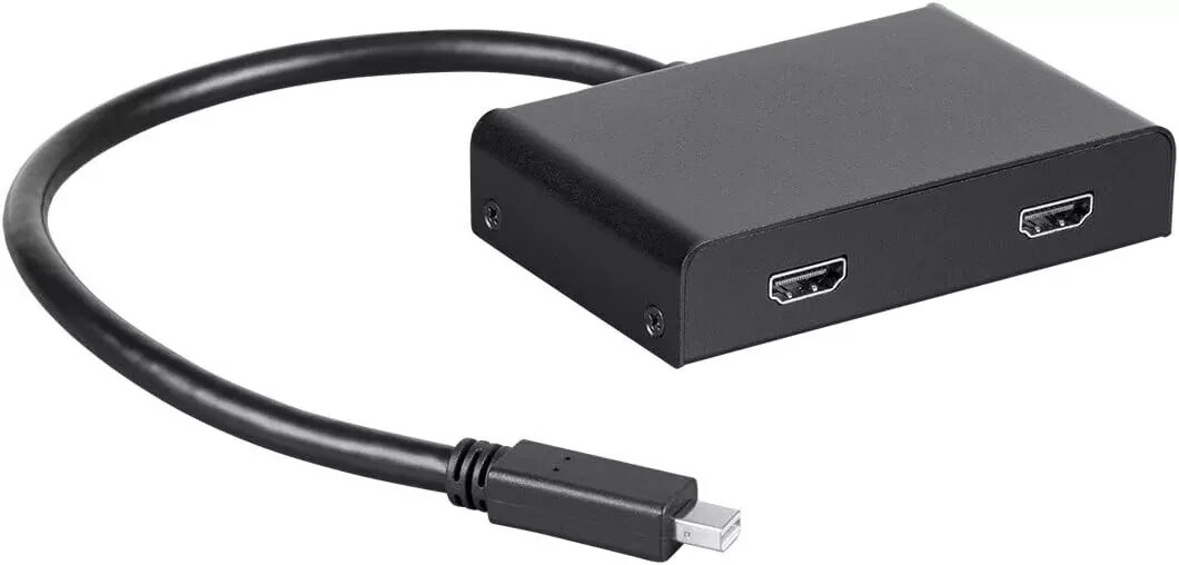 MONOPRICE 2-PORT MINI DISPLAY PORT 1.2 TO HDMIMULTI STEAM TRANSPORT (MST) SEALED