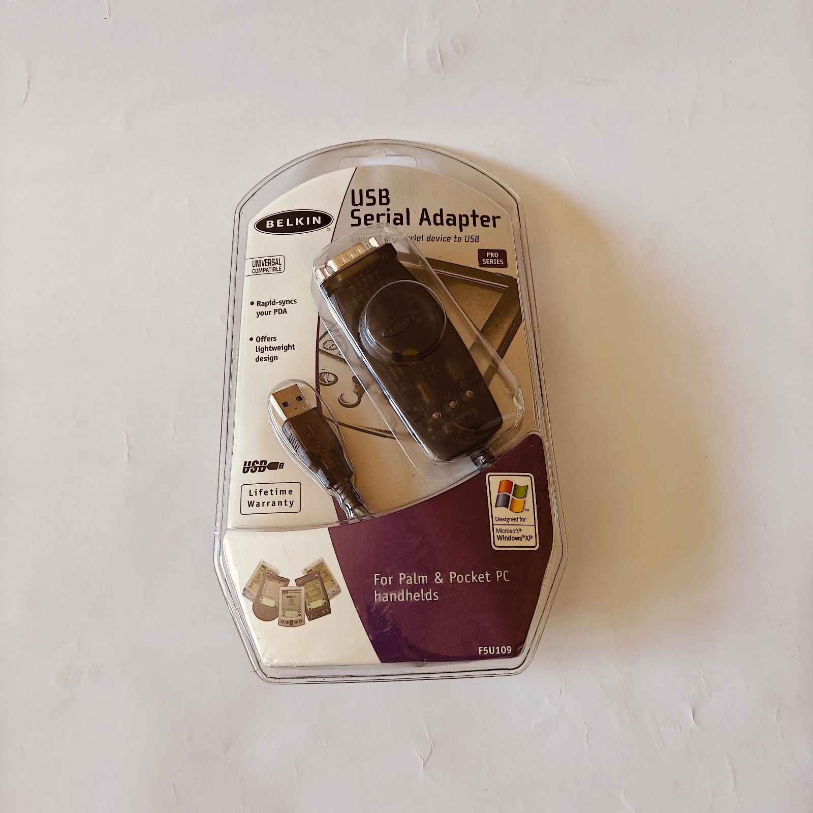 NEW Belkin F5U109 USB To 9 Pin RS232 Serial Converter Adapter For PC Mac, QTY