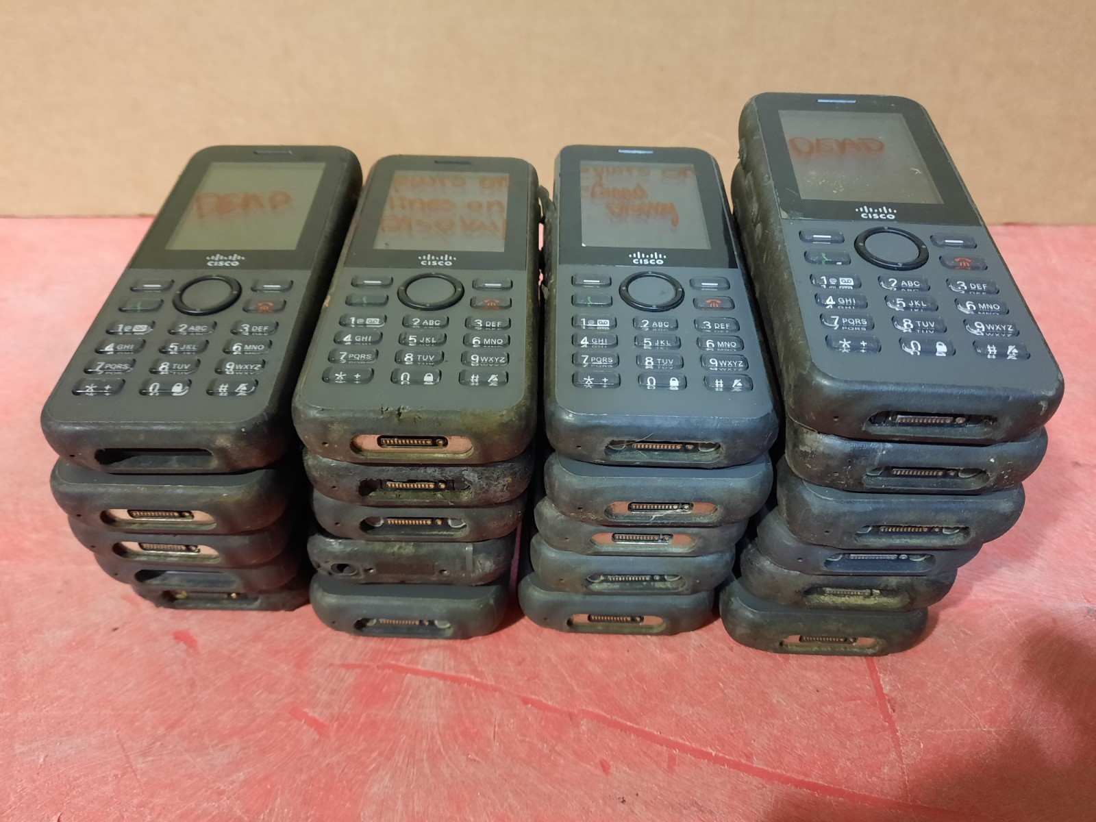 Lot of 21 Cisco 8821 Cordless IP VoIP Phone Wireless CORRODED BOARDS For Parts