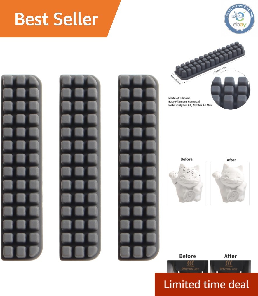 Nozzle Brush Cleaning Kit for 3D Printers - 3Pcs Silicone Wiper for Maintenance