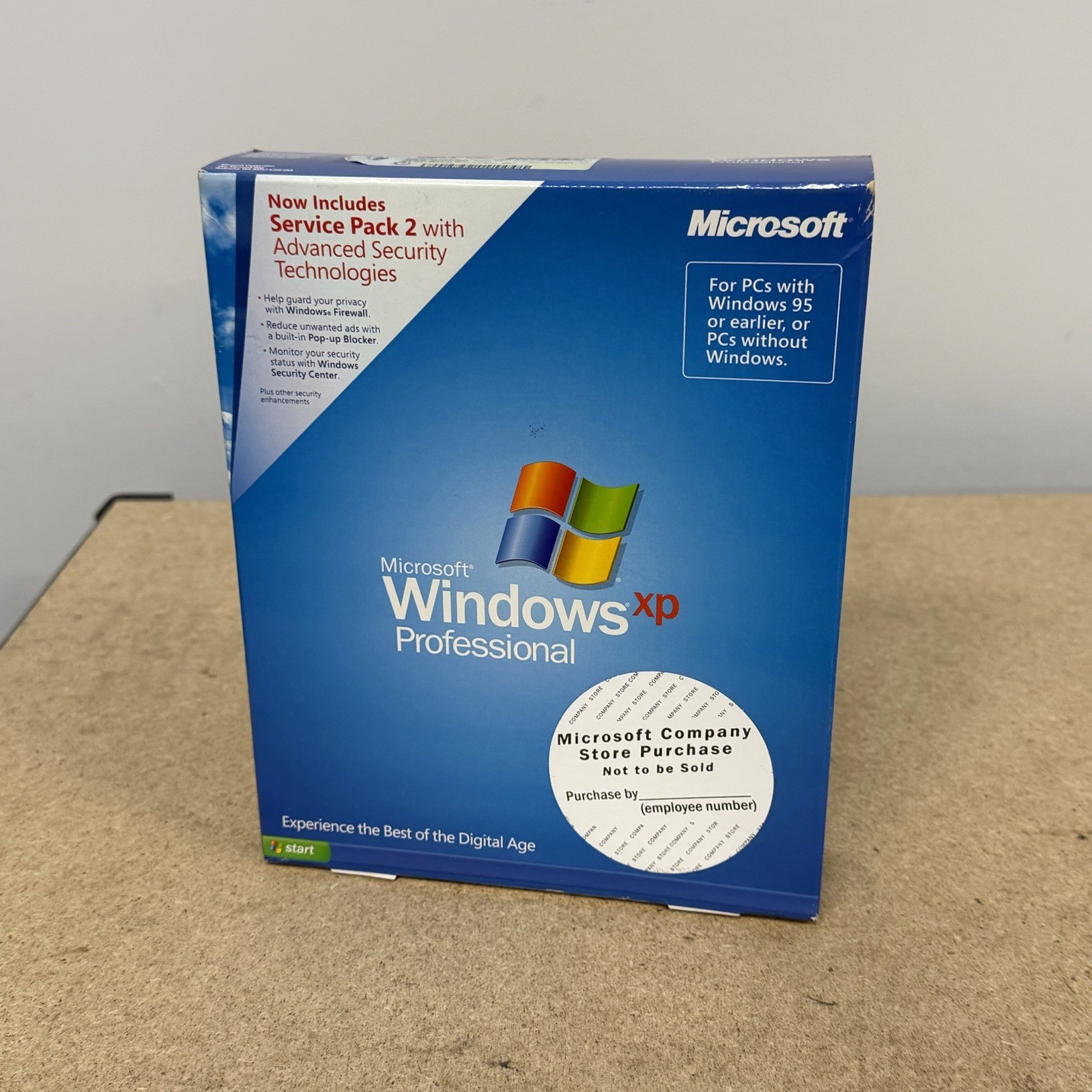 New Sealed Microsoft Windows XP Professional Full Retail Package Service Pack 2