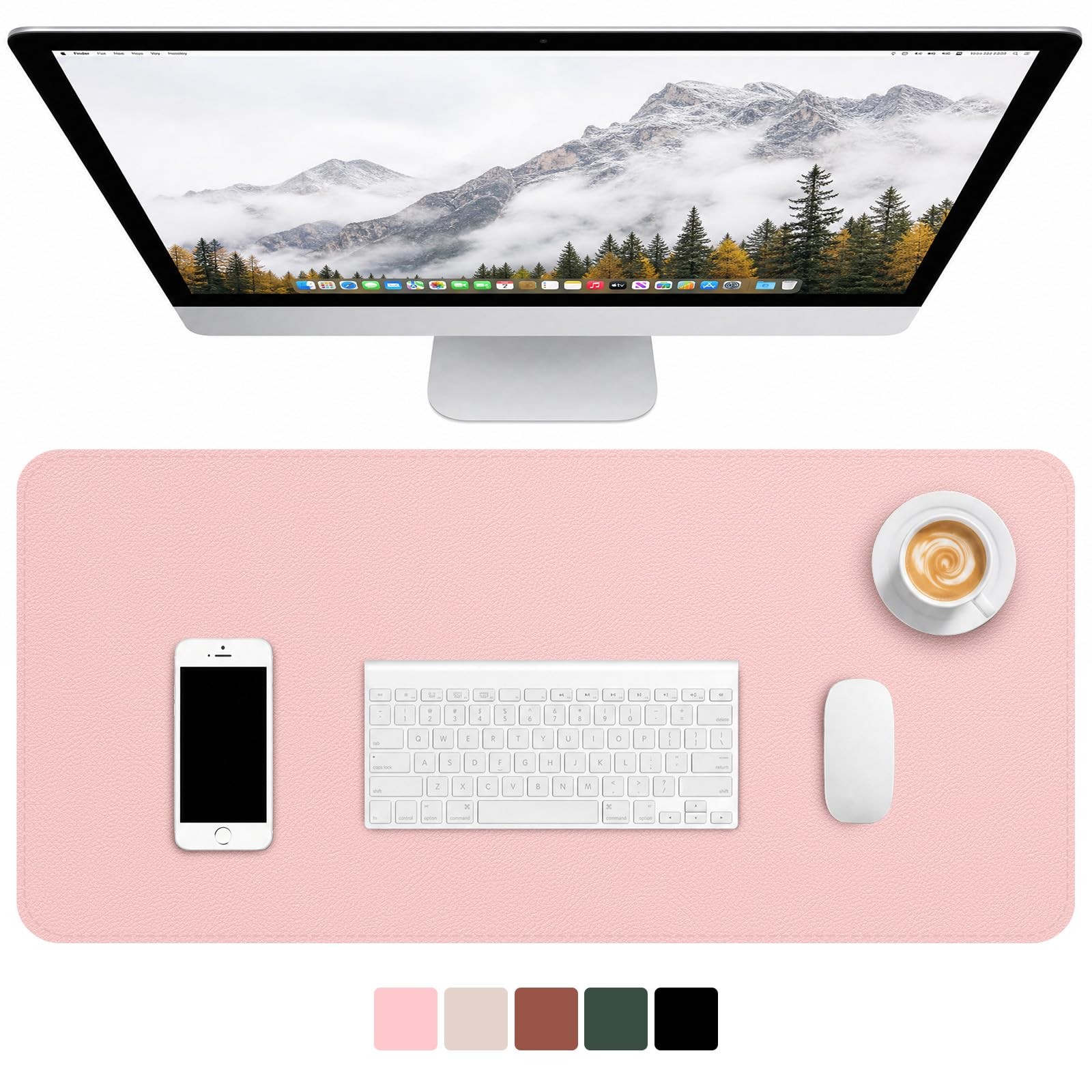 Yuhijoy Desk Mat Light Pink 35.4x16.9