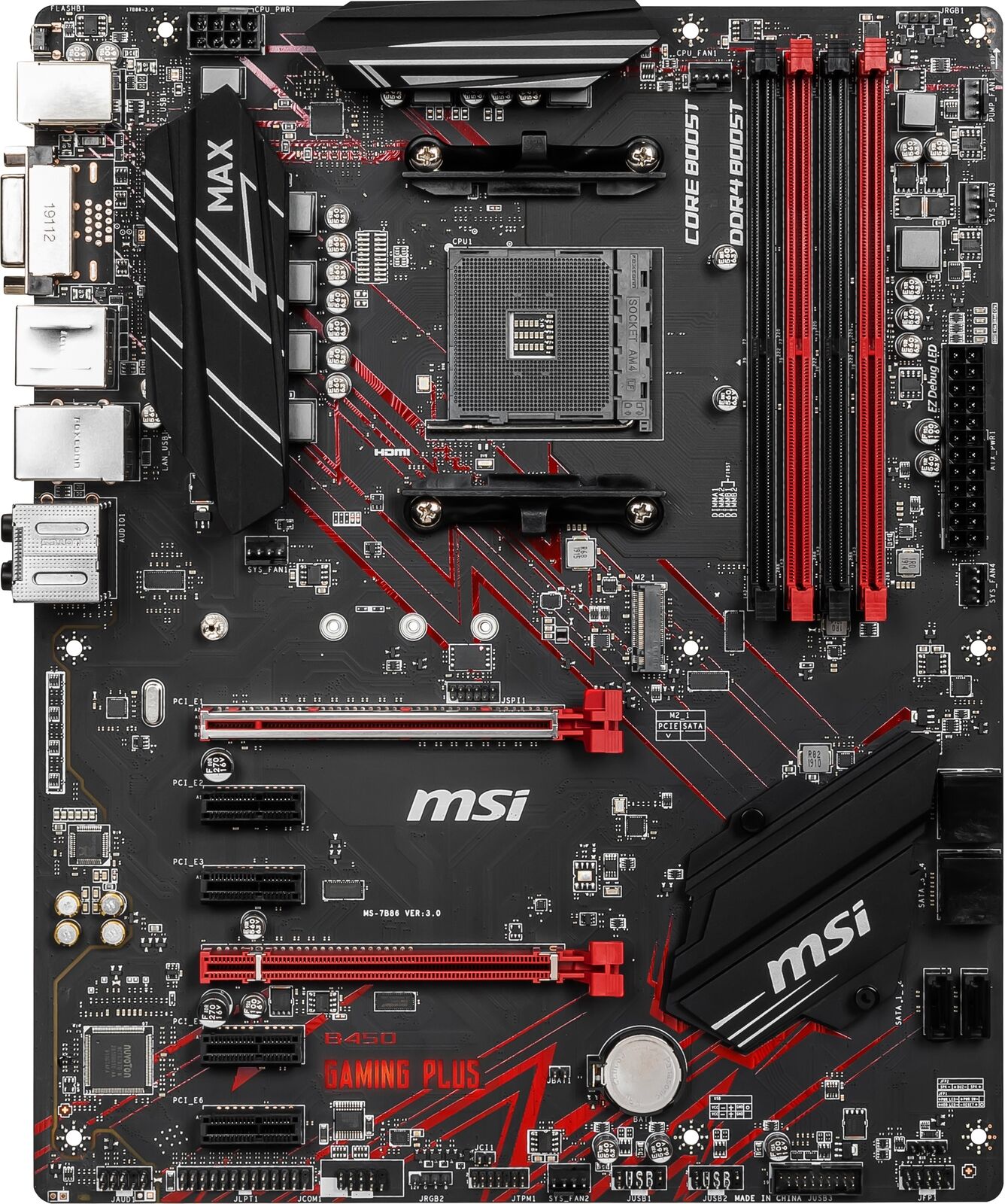 MSI B450 GAMING PLUS MAX AM4 AMD B450 USB3.2 Gen2 ATX Motherboard
