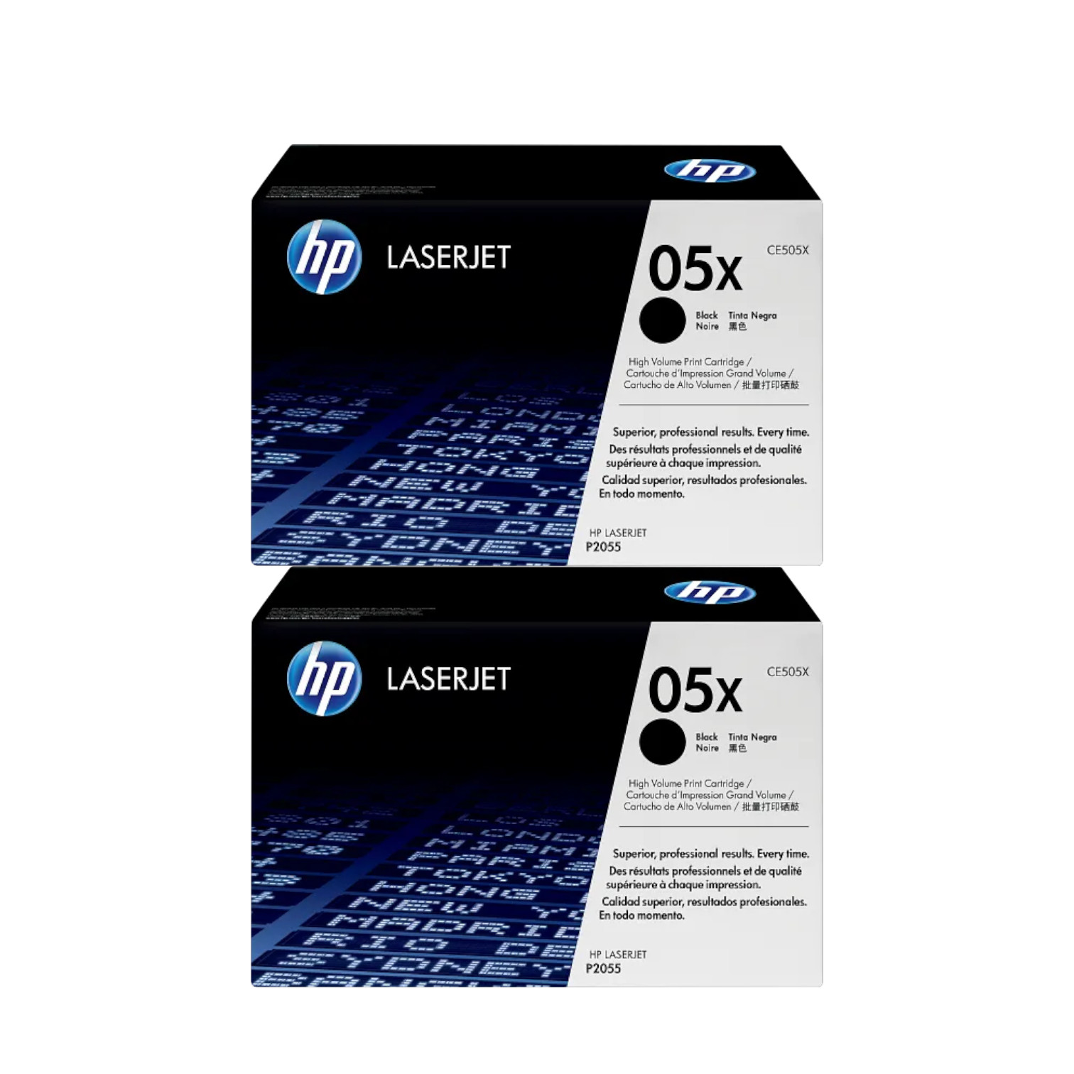 New Open Box HP 05X High Yield Black 2-Pack Original LaserJet Toner Cartridge S