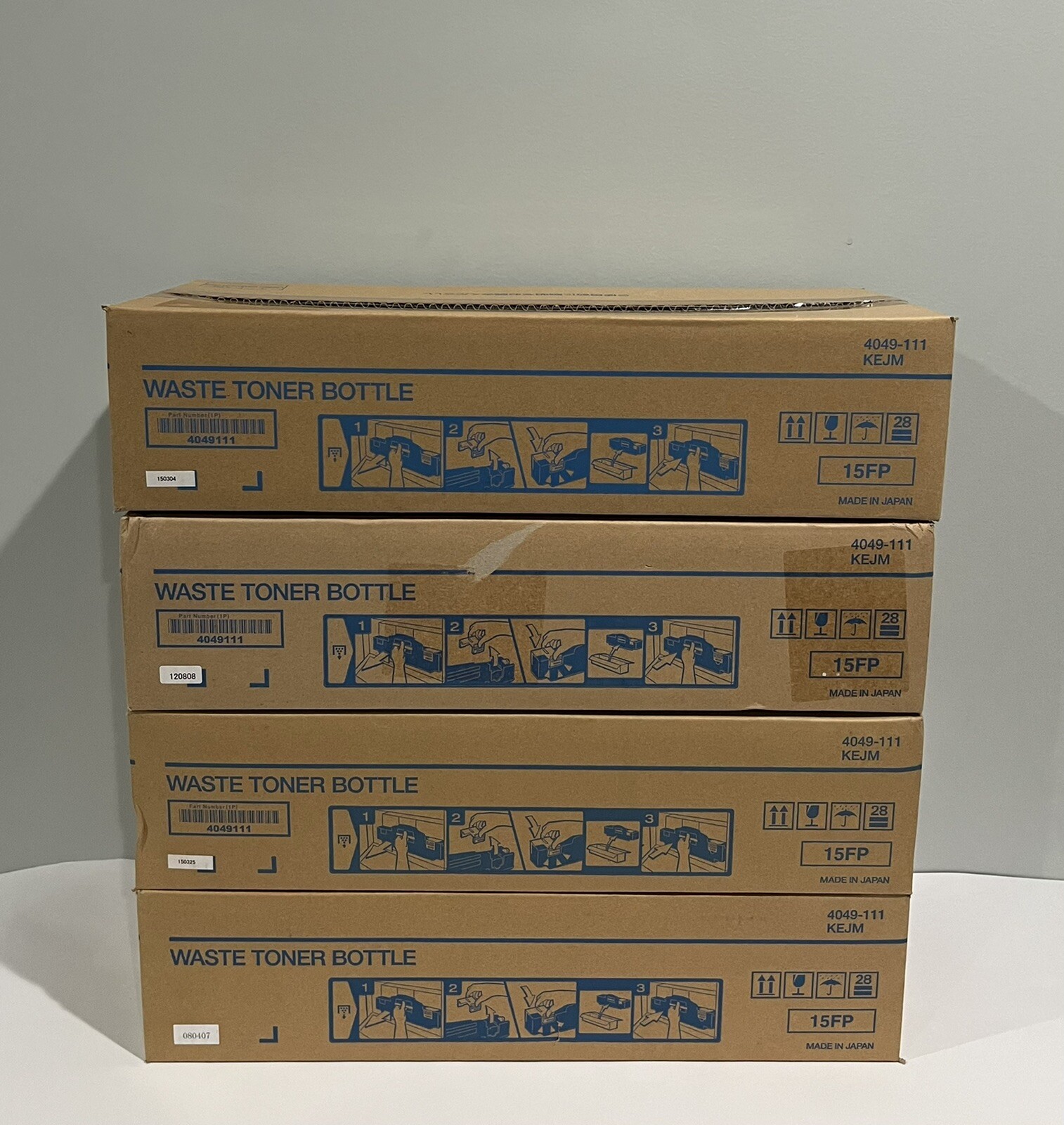 Genuine Konica Minolta 4049-111 Lot of 4 Waste Toner Container Bottles NEW