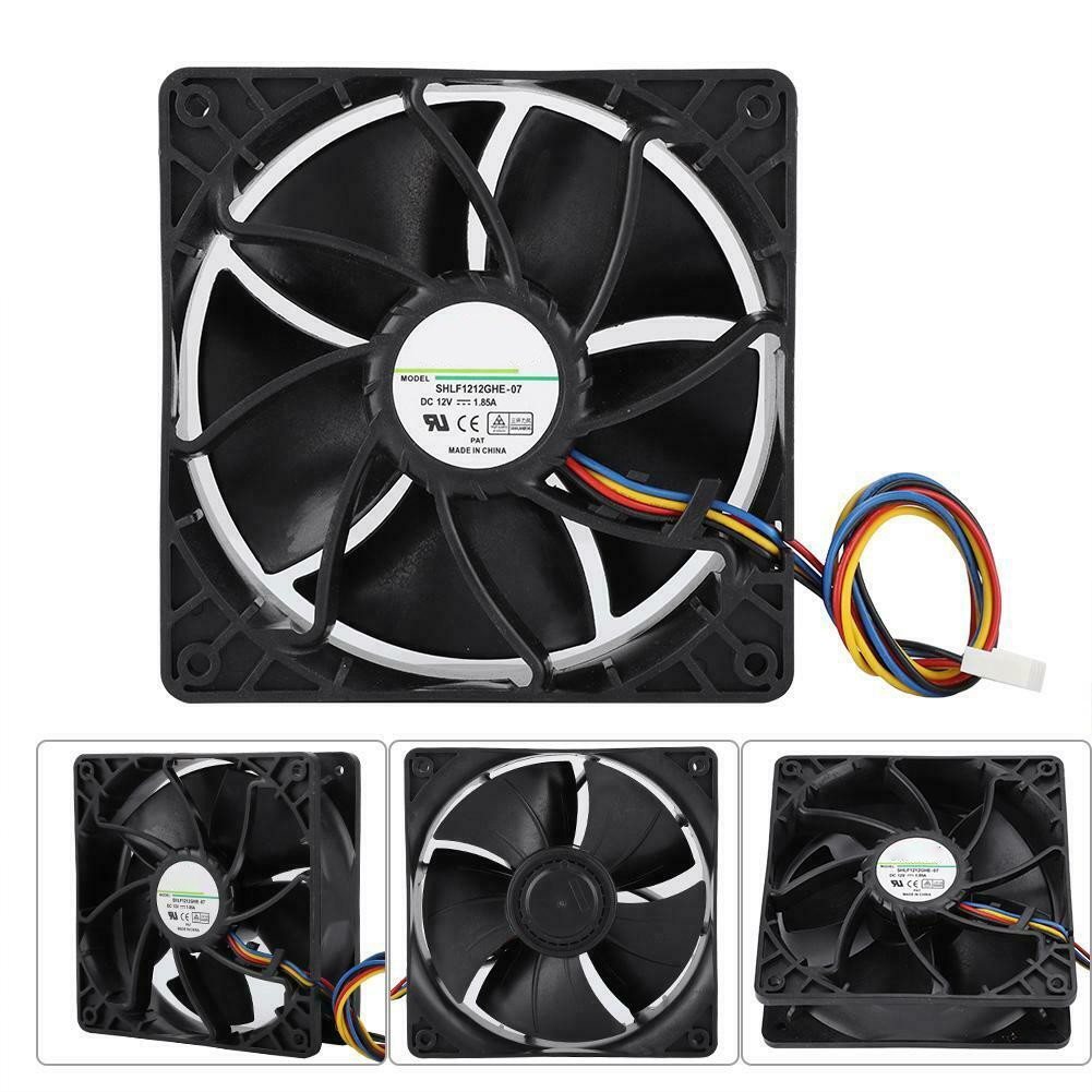 SHLF1212GHE-07 6500 RPM Fan For AntMiner D3 L3+ S9 T9 S15 T15 S17 T17 4pin