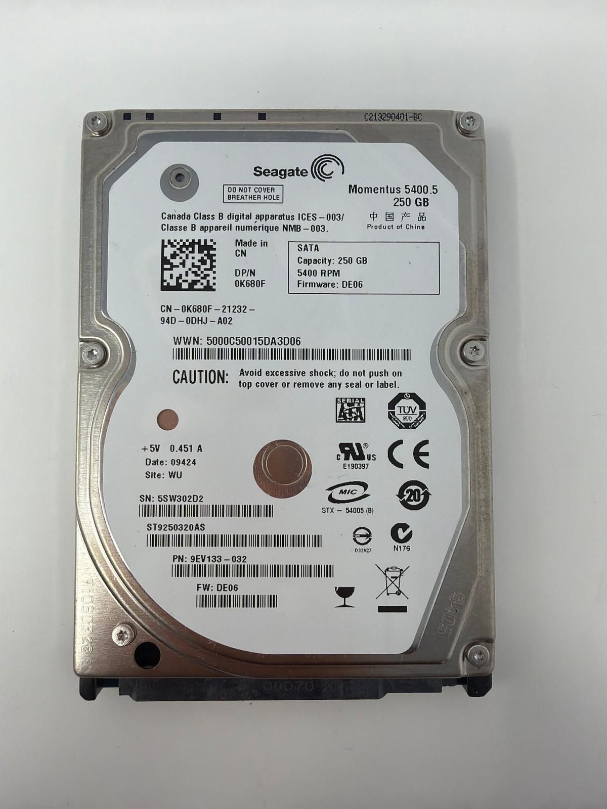 Seagate ST9250320AS 250GB SATA Grade B