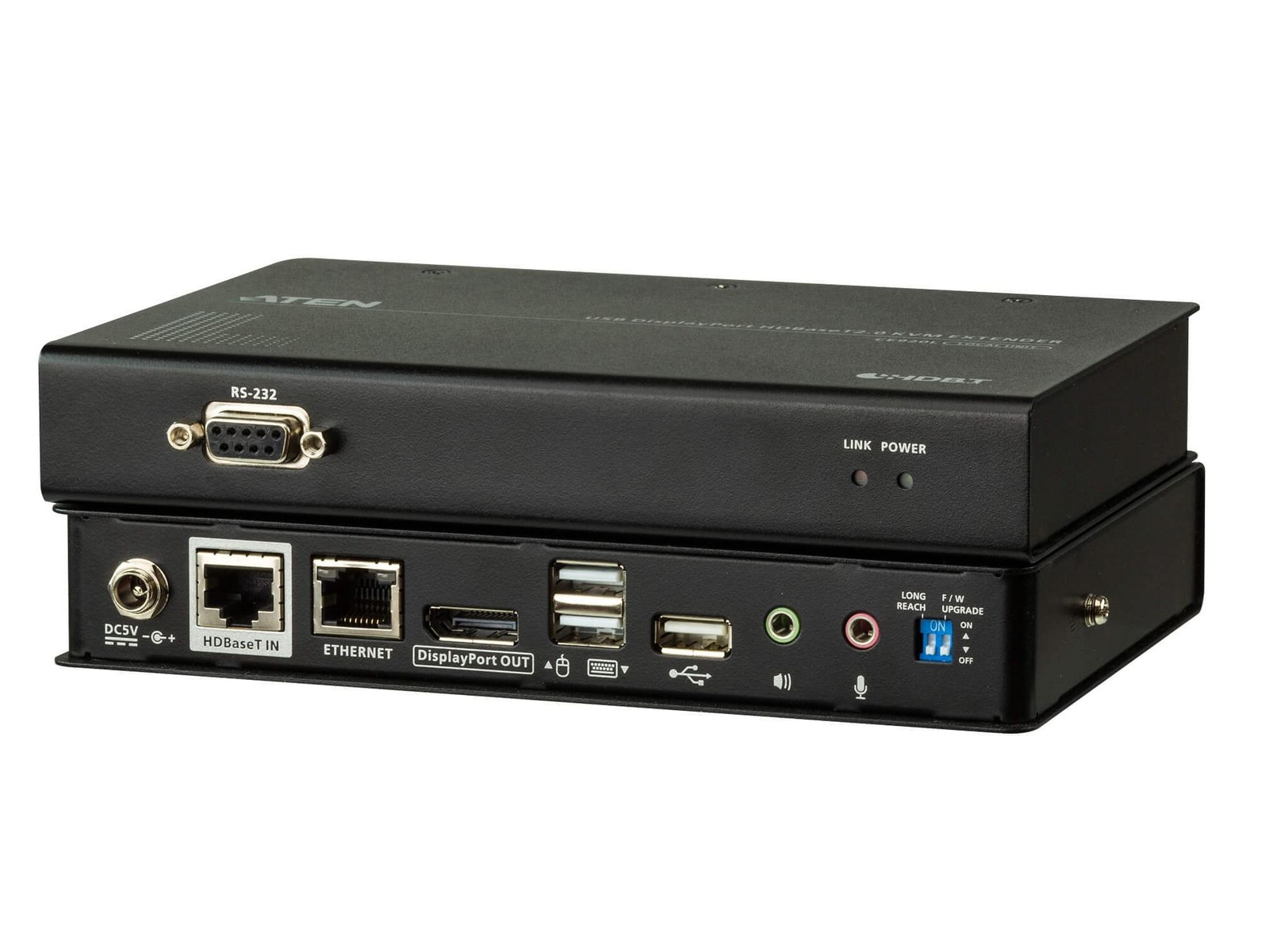 Aten CE920 4K USB DisplayPort HDBaseT2.0 KVM Extender (Transmitter/Receiver) Kit