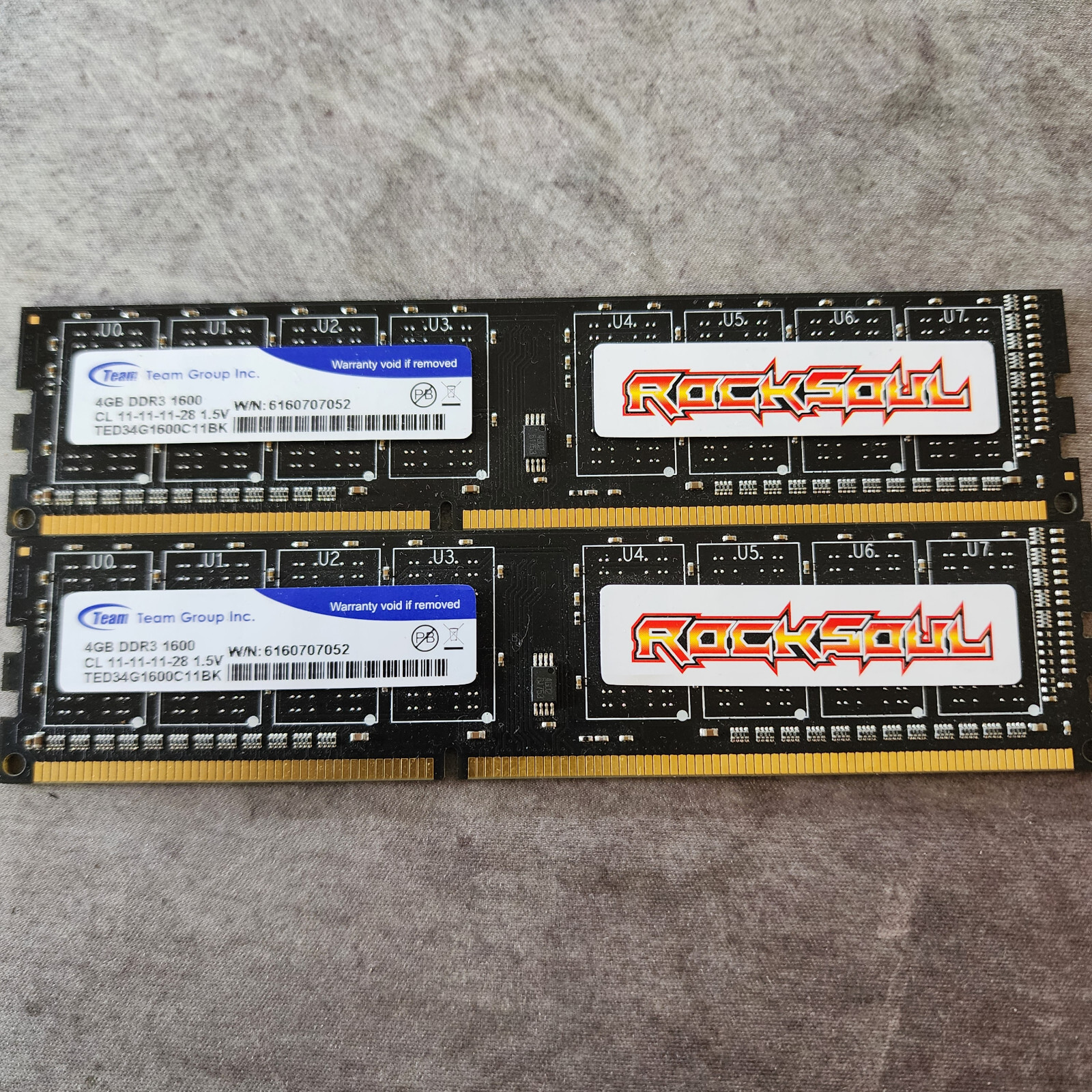Team Group Rocksoul DDR3 DIMM 2x4GB (Total 8GB) 1600MHz Desktop RAM Memory