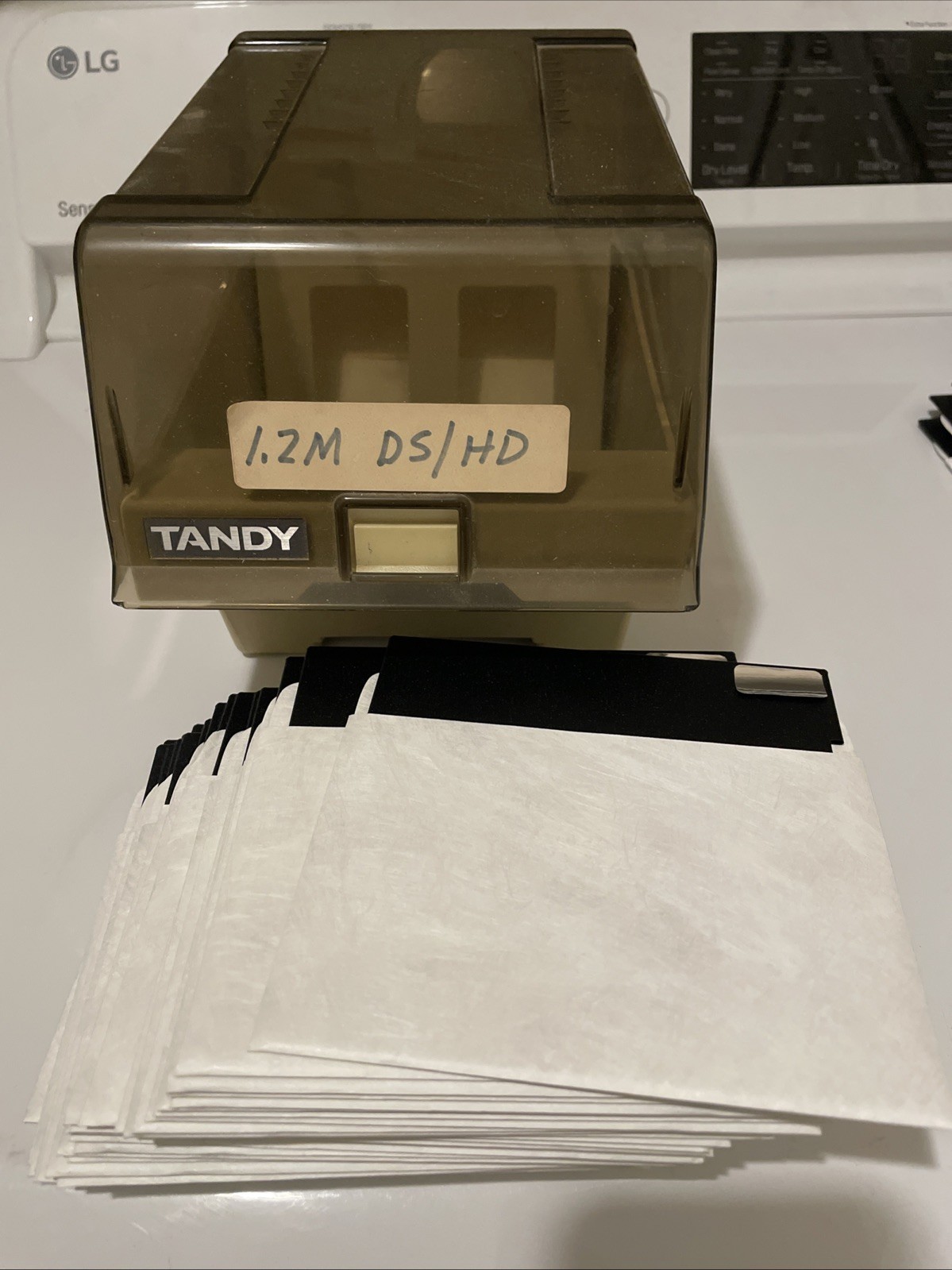 Vintage Tandy Floppy Disk Storage Case W/ 30  Disks Blanks 80’s Retro Computing