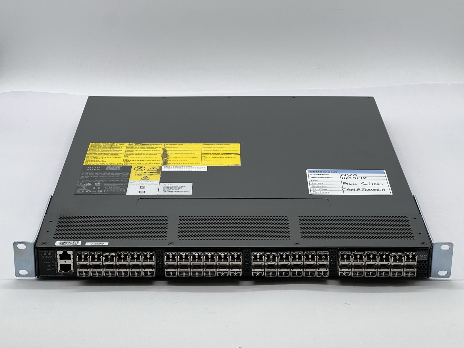 Cisco MDS (DS-C9148-48P-K9) 48-Ports Multilayer Fabric Switch-No Power Cable