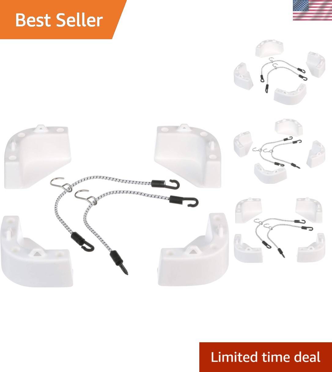 Cooler Mounting Kit Corner Mount Compatible With All Coolers 7.5x2.25x14 Inches