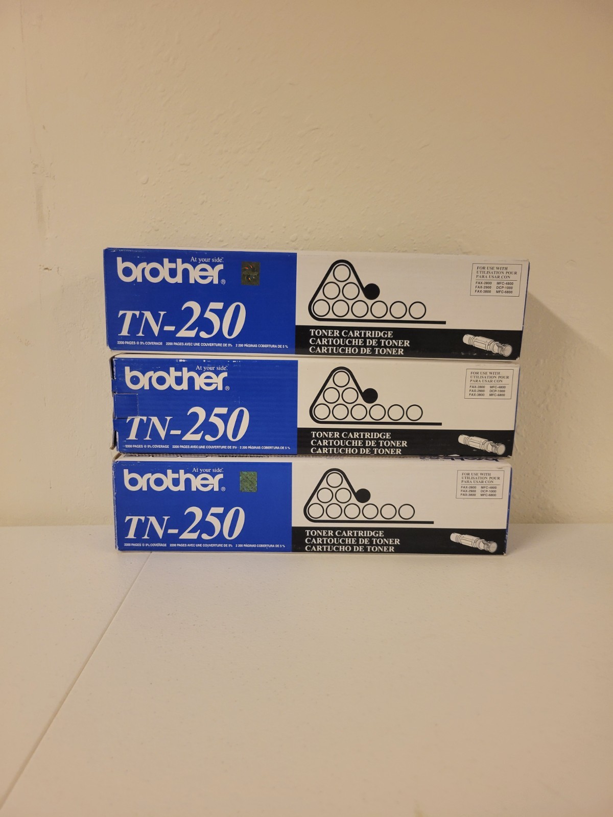Lot Of 3 Brother TN-250 Toner Cartridge