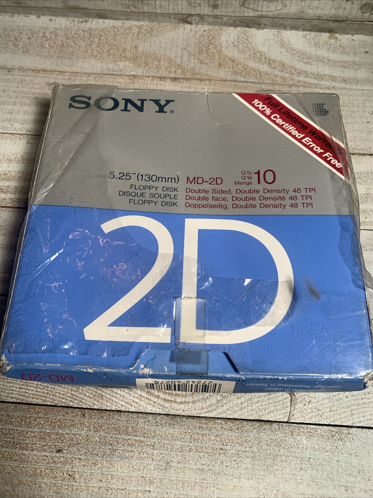 New Sony MD-2D 5.25” 10 Flappy Disks New Open Box I Broke The Seal Accidentally