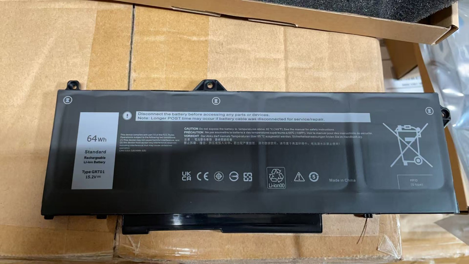 New 64Wh GRT01 Battery For Dell Latitude 5531 5431 5421 5521 Series 15.2V US