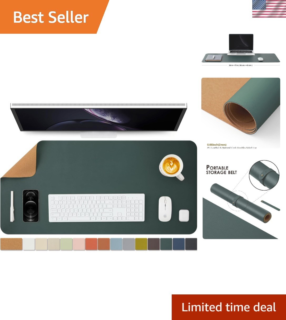 Eco-Friendly Dual-Sided Cork Desk Mat - Stylish and Versatile Workspace Upgrade