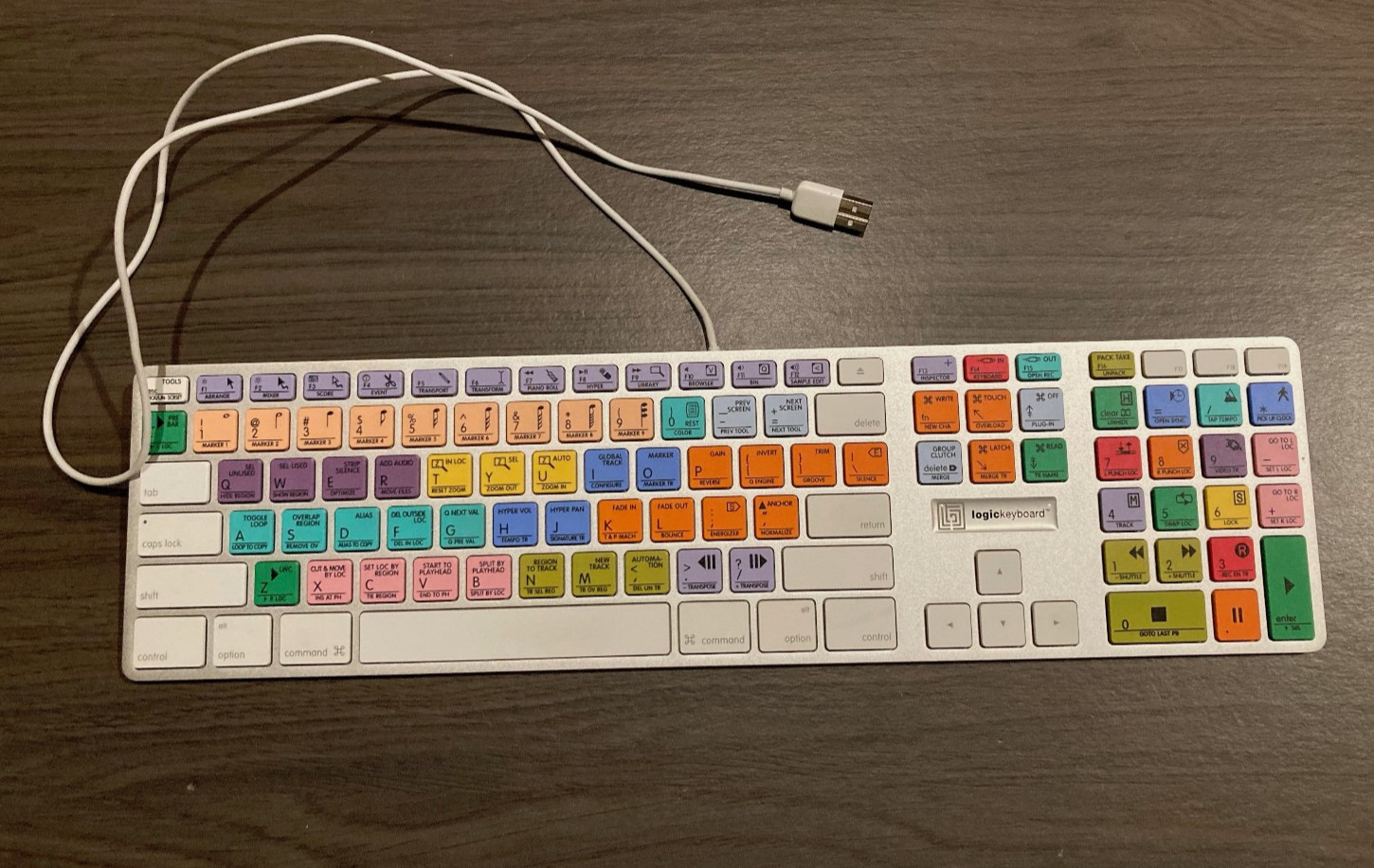 Apple A1243 Logic Keyboard Avid Pro Tools Wired Keyboard USB - Fully Tested