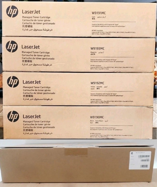 5 Genuine HP W9190MC W9192MC W9193MC W9194MC Toners OPEN BOX