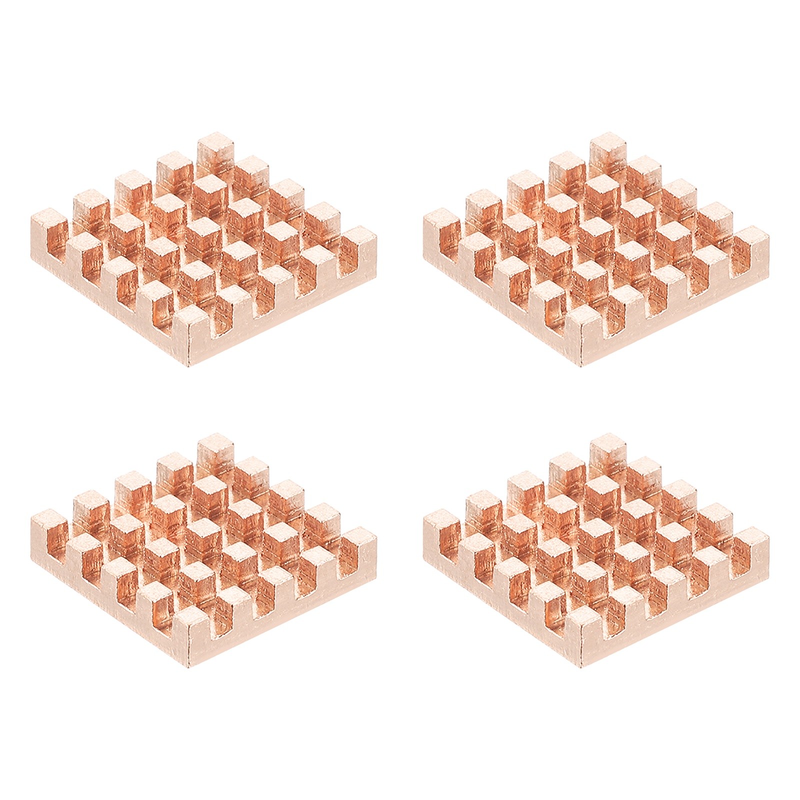 4 Pcs Copper Heatsink 14x14x3mm, Heat Sink Cooler Radiator for