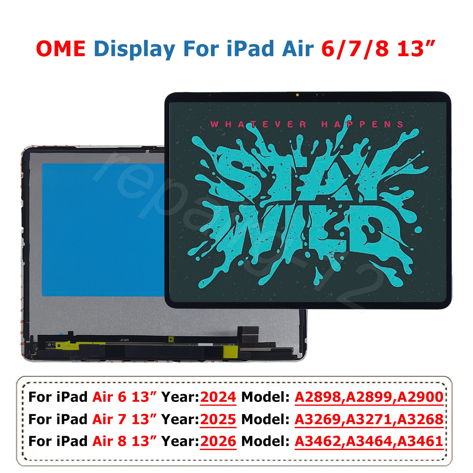 OEM For iPad Air 6 13” LCD Display Touch Screen A2898 A2899 A2900 iPad Air 7 8