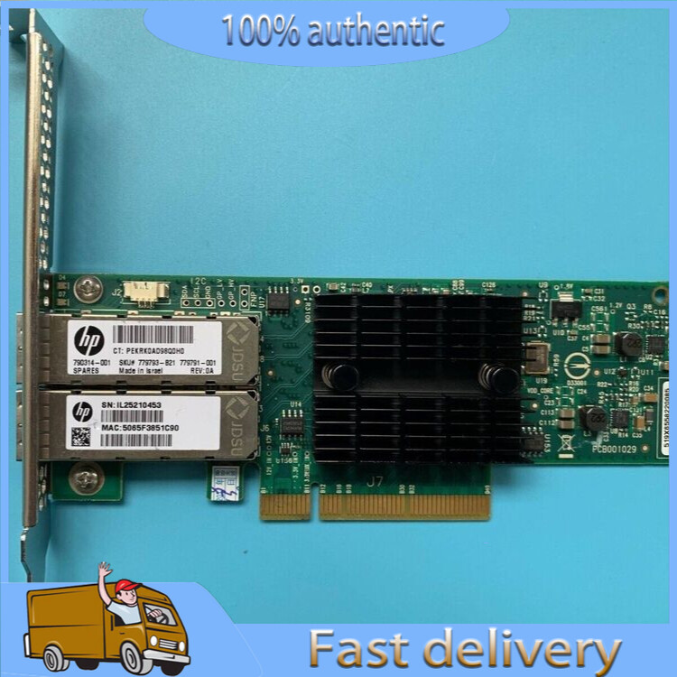 New Full Height HP Ethernet 10Gb Dual Port 546SFP+ Adapter 790314-001 779791-001