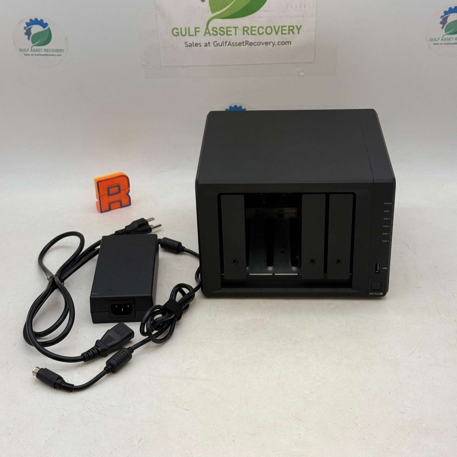 Synology DS1522+ 5-Bay DiskStation w/ Pwr Sup, 2x8TB HDD, 256GB SSD (Used)
