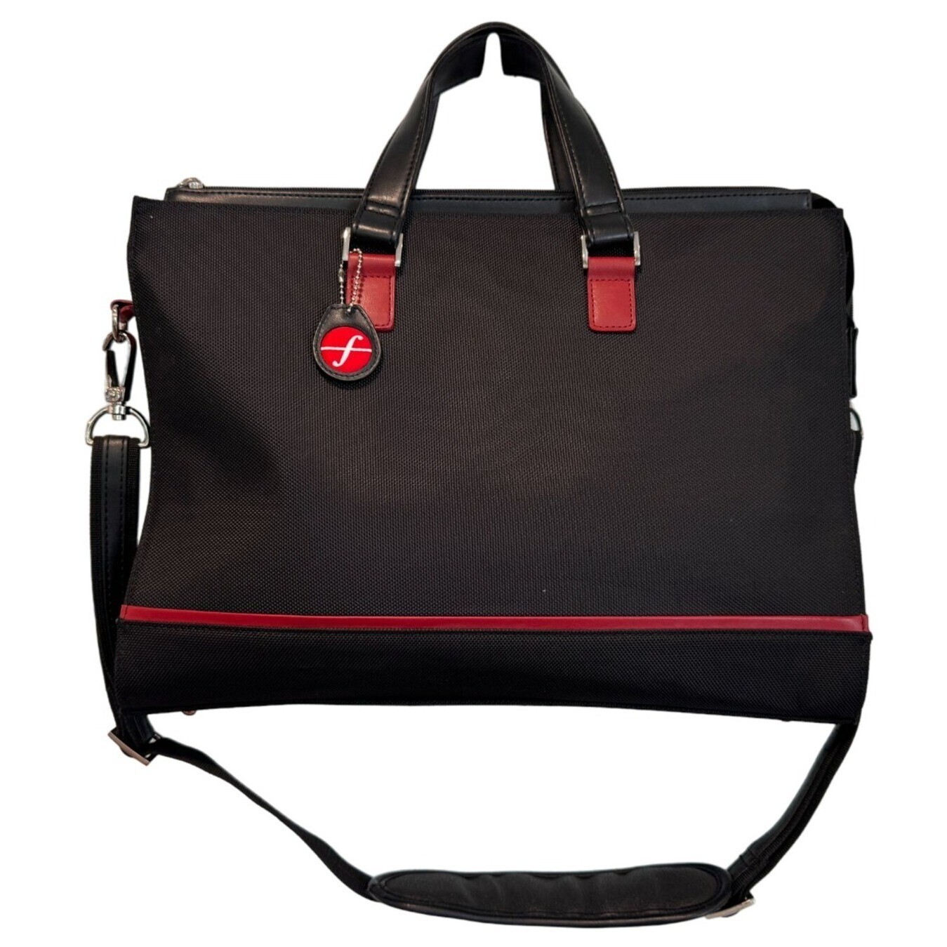 Foray Canvas Messenger Shoulder Soft Business Briefcase Internal Pockets 15.5x12