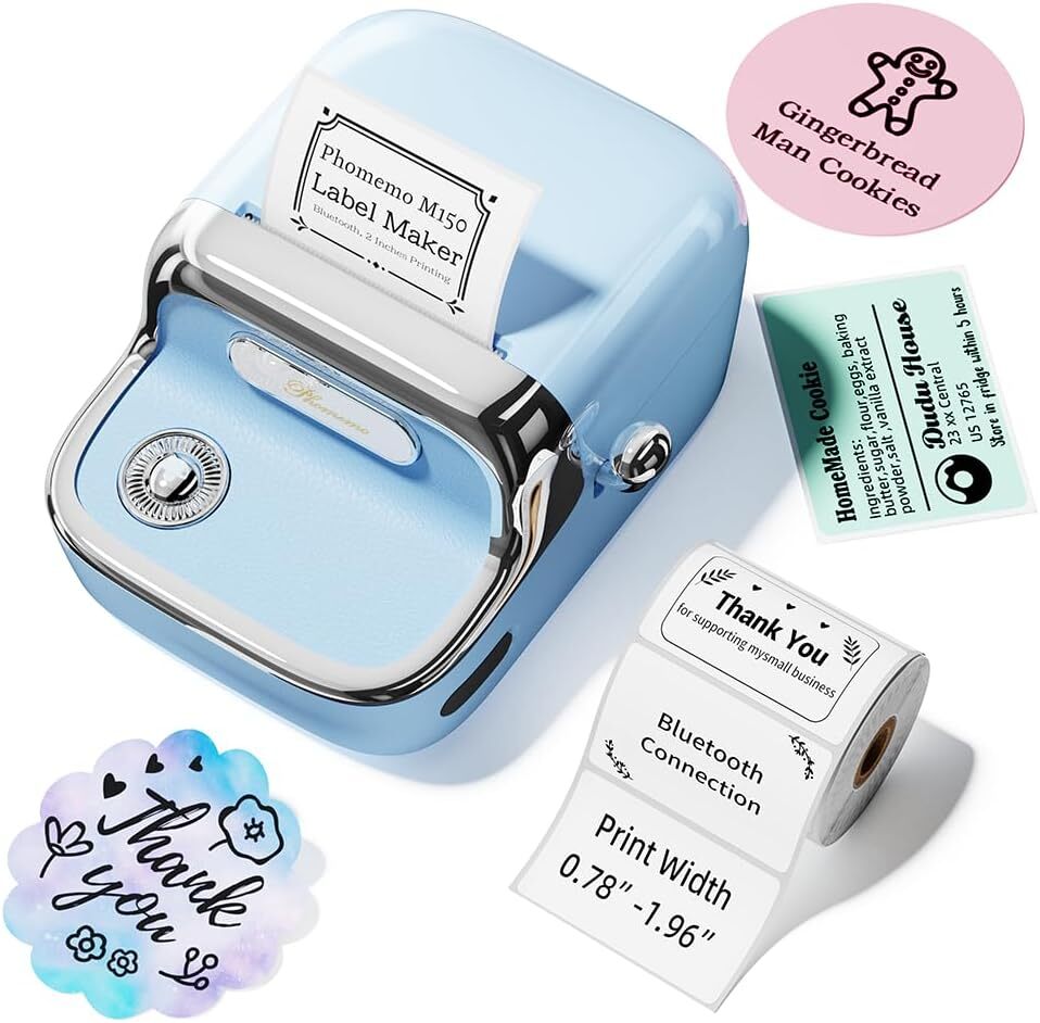 Phomemo M150 2 Inch Barcode Sticker Label Printer Upgrade Bluetooth Machine lot