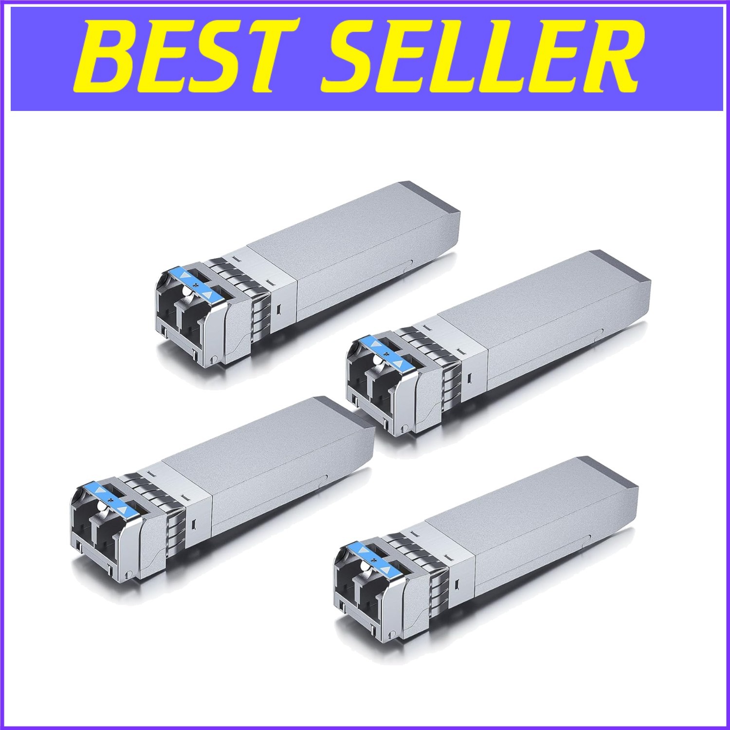 Reliable 10GBase-LR SFP+ Fiber Optic Modules for Cisco, Meraki, and More - 4pcs/
