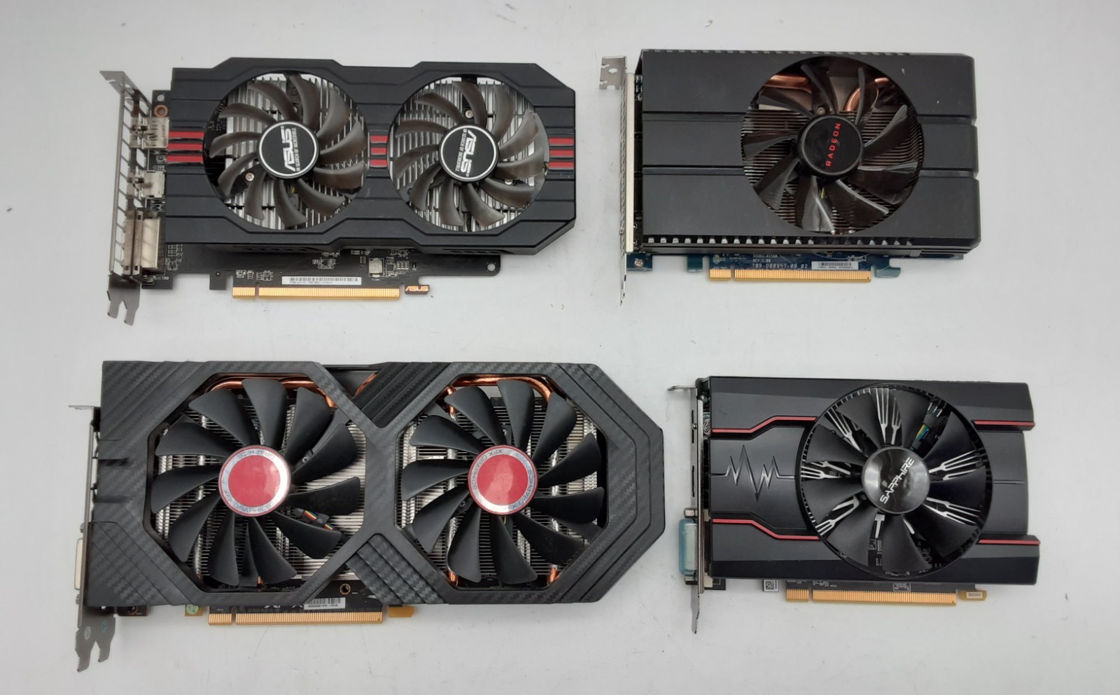 *LOT OF 4* Mixed Brand and Model Radeon RX Graphics Cards | Tested | See Desc