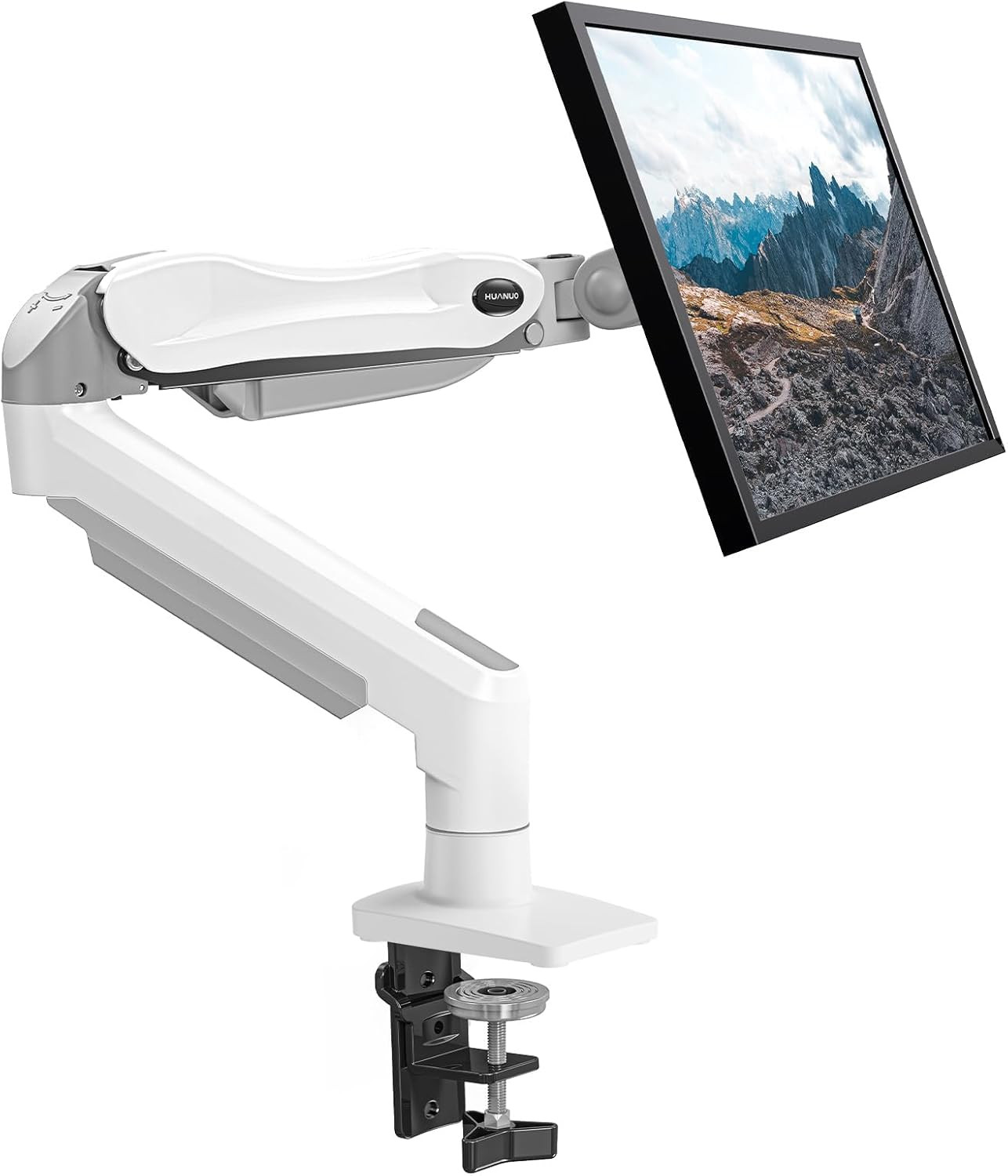 Single Monitor Mount, 13 to 32 Inch Gas Spring Monitor Arm, Adjustable