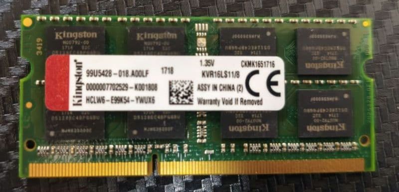 Kingston KVR16S11/8 8GB DDR3 Desktop Memory RAM Module