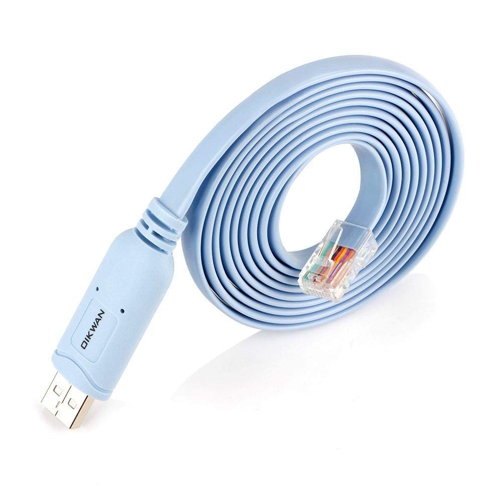 OIKWAN USB Console Cable,USB to RJ45 Cable for Cisco 6 ft, Blue 