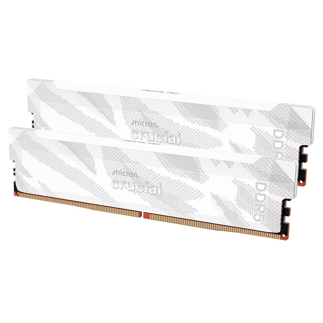 Crucial Pro DDR5 RAM 32GB Kit (2x16GB), White