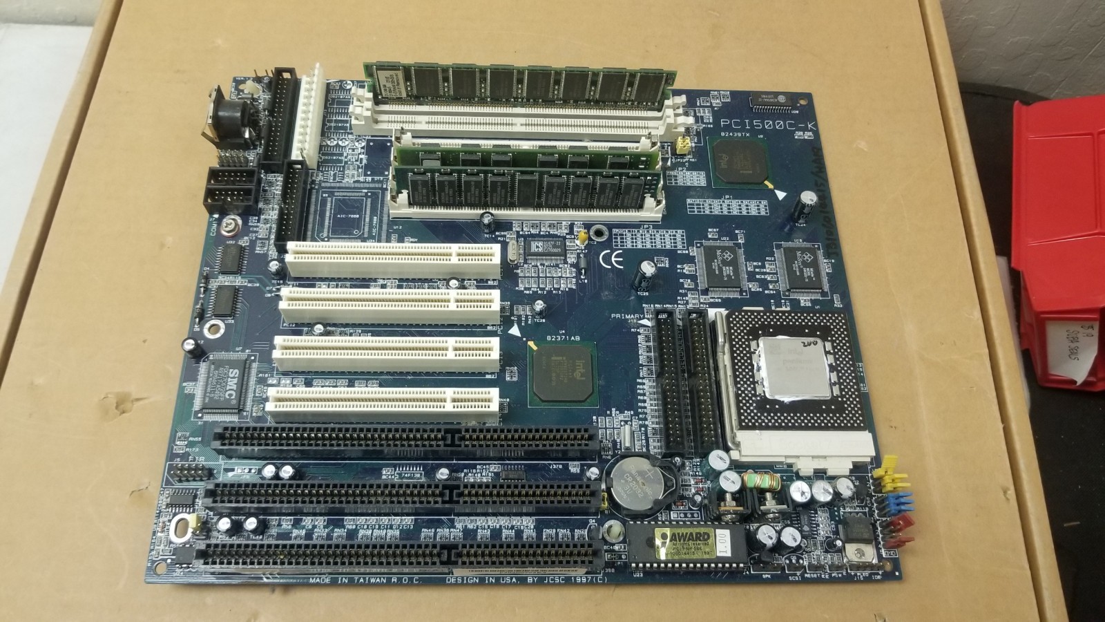 J-Bond PCI500C-K Intel MMX CPU Motherboard with RAM
