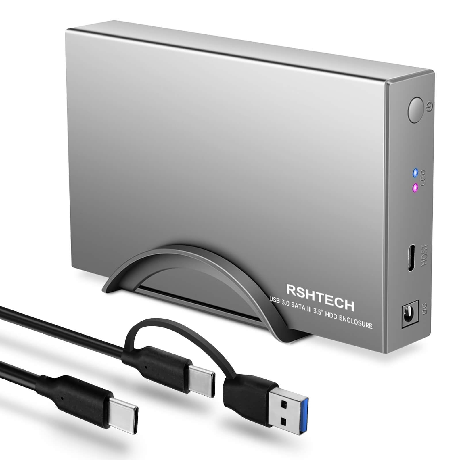 Hard Drive Enclosure Upgraded Version 3.5" Aluminum USB C to SATA External Ha...