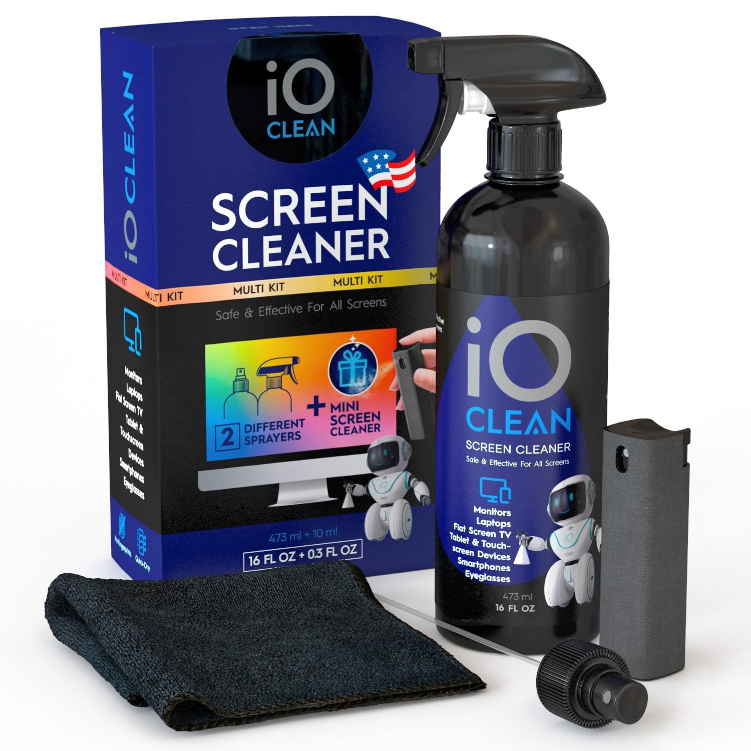 Screen Cleaner Spray (16oz + mini Cleaner) – Best Large Cleaning Kit for