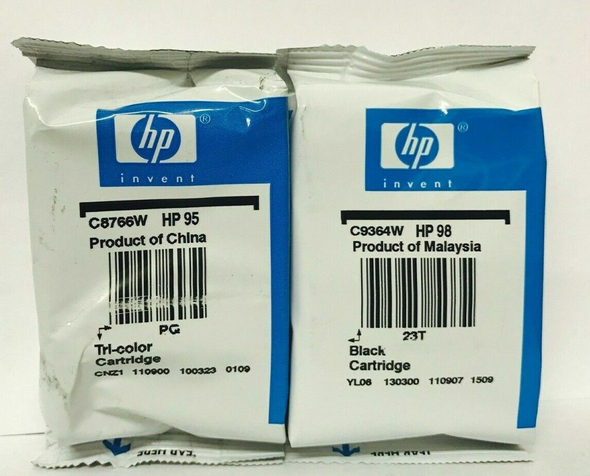 2 pack OEM Genuine HP 98 Black & 95 Tri Color Combo Ink cartridge for Printer