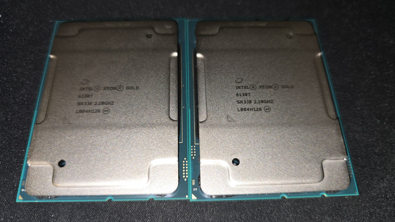 Matched Pair of Intel Xeon Gold 6130T Processors in working condition.
