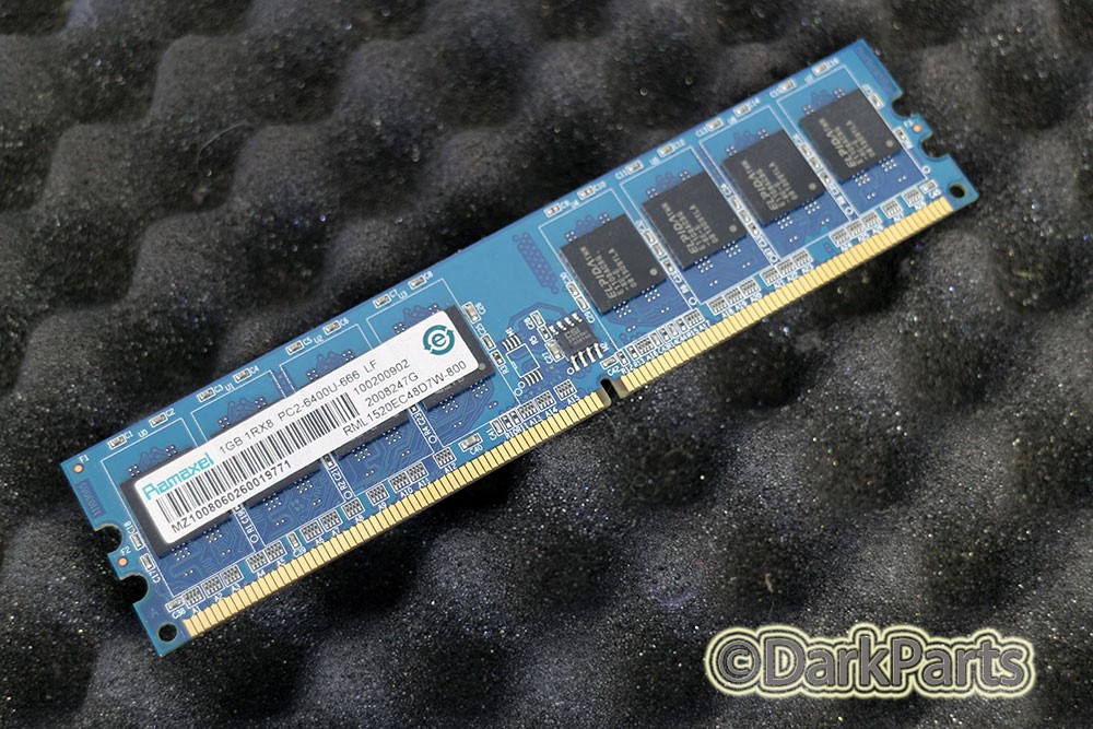 Ramaxel RML1520EC48D7W-800 PC2-6400U-666 1GB Memory RAM DDR2-800MHz