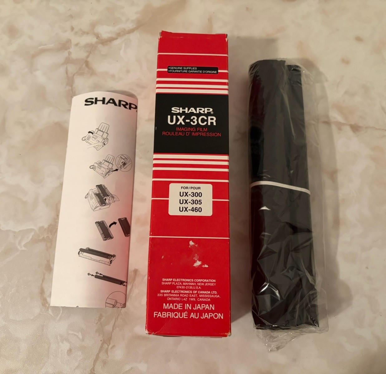 Sharp UX-3CR Genuine Fax Machine Imaging Film Ribbon 1 Roll Open Box For UX-300⁠