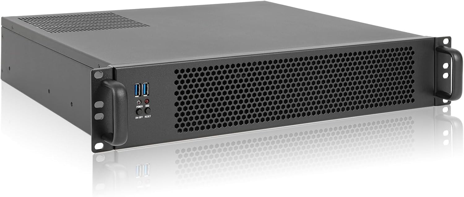 RackChoice Server case MicroATX/Mini-ITX 2U Rackmount Server Chassis max 7x3....