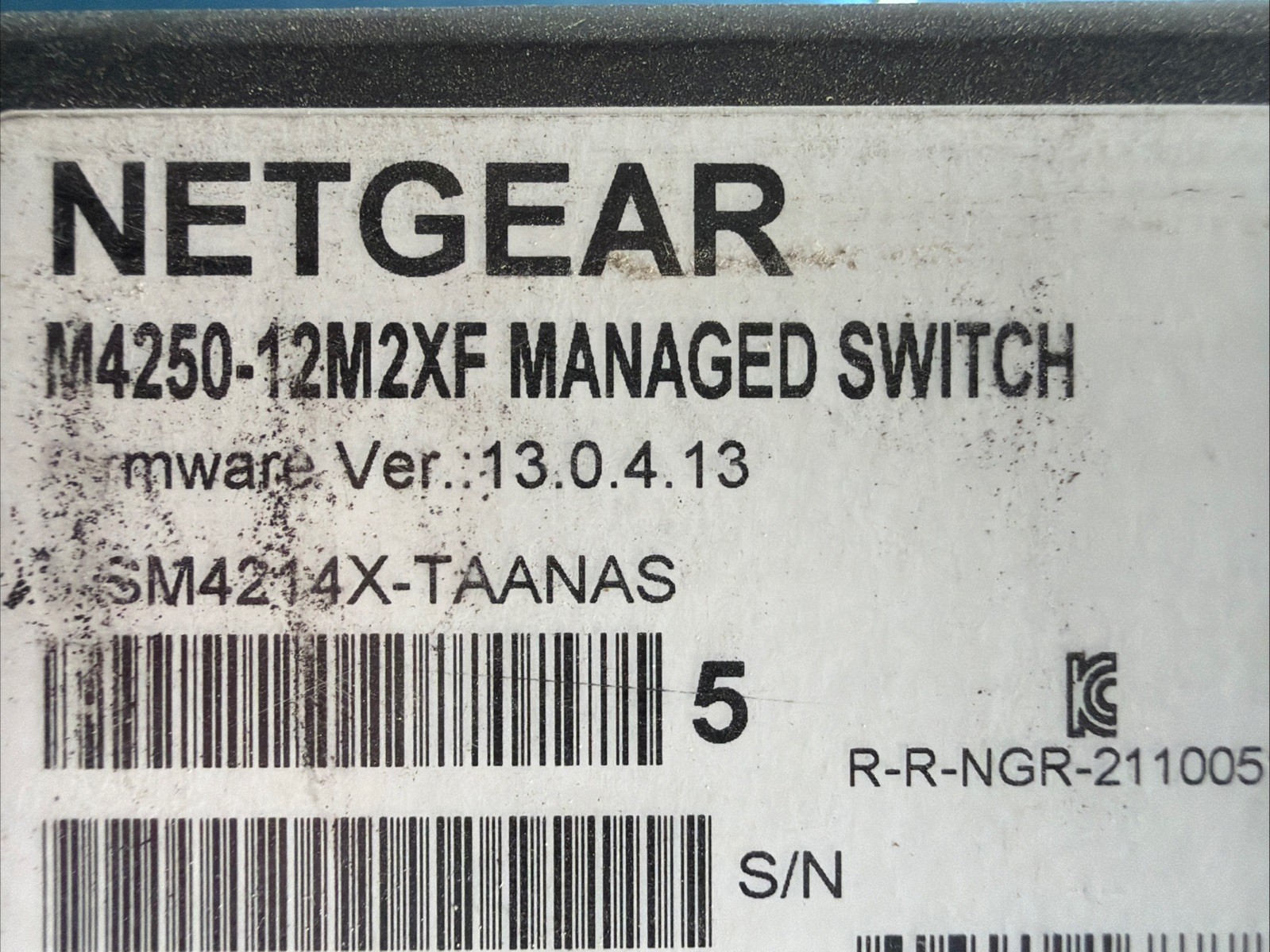 Netgear AV Line M4250-12M2XF 12x2.5G and 2xSFP+ Managed Switch (MSM4214X).
