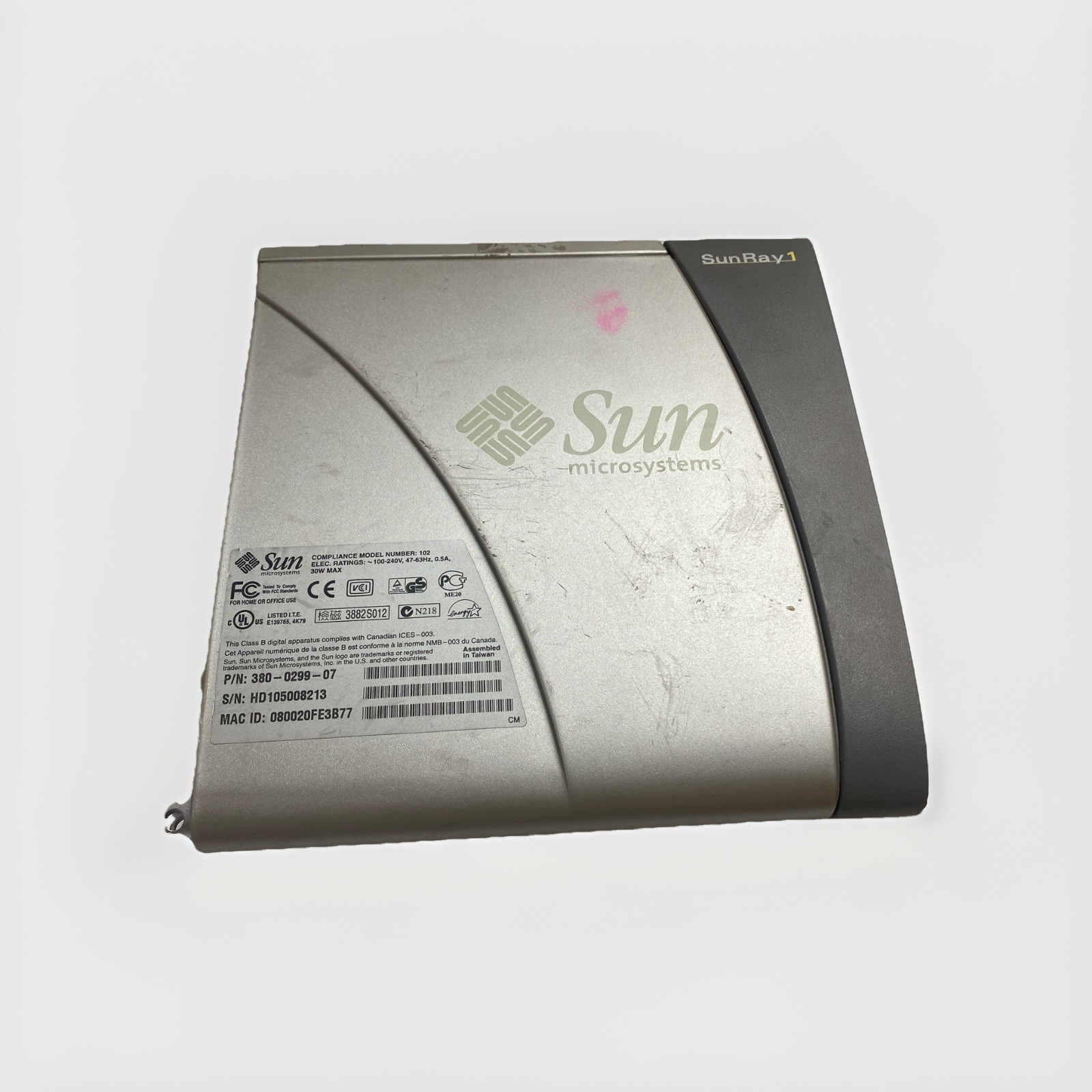 SUN MICROSYSTEMS SUNRAY 1 THIN CLIENT NETWORK TERMINAL