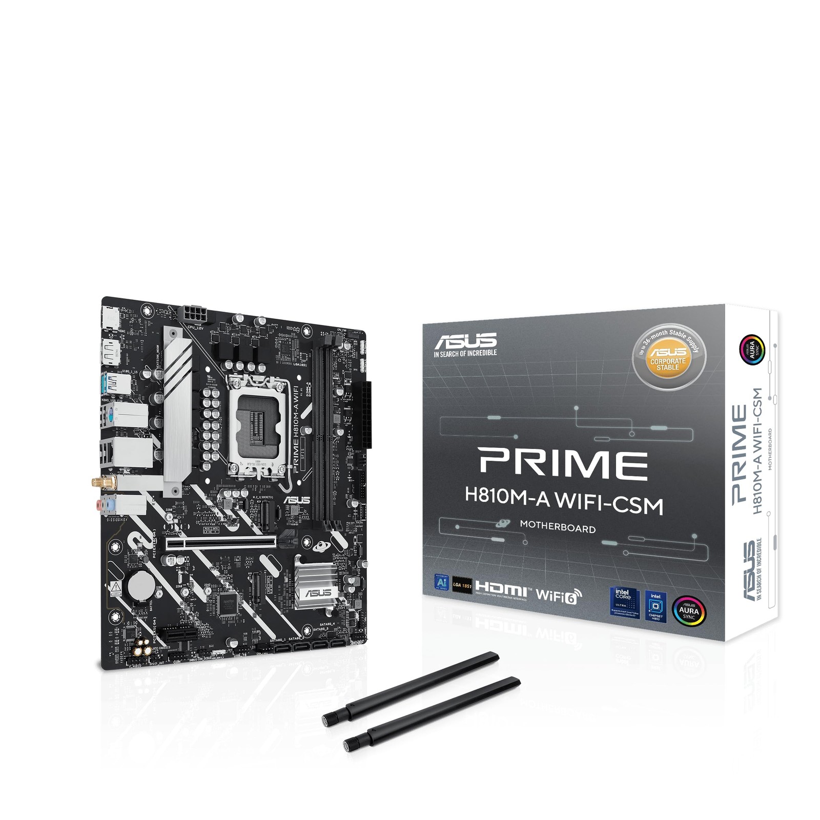 Asus PRIMEH810MAWIFIC Motherboard LGA1851 Micro ATX Wi-Fi 6