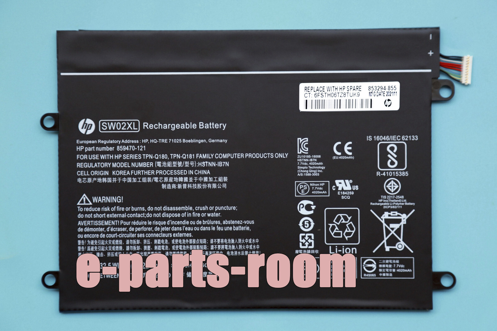 Genuine SW02XL Battery For HP X2 210 G2 10-P HSTNN-LB7N HSTNN-IB7N 859470-1B1