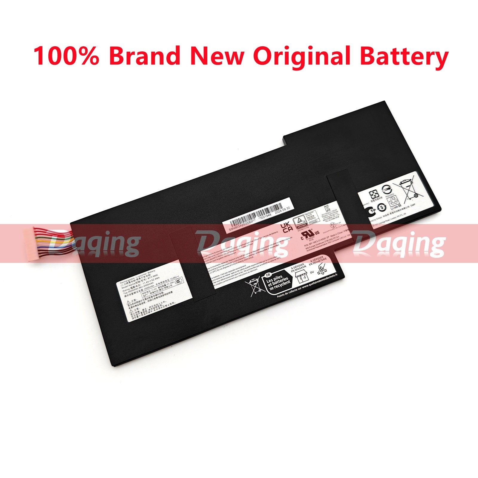 New Original BTY-M6K Battery for MSI GF63 8RC 8RD GF65 GF75 GS63VR GS73 MS-16K2