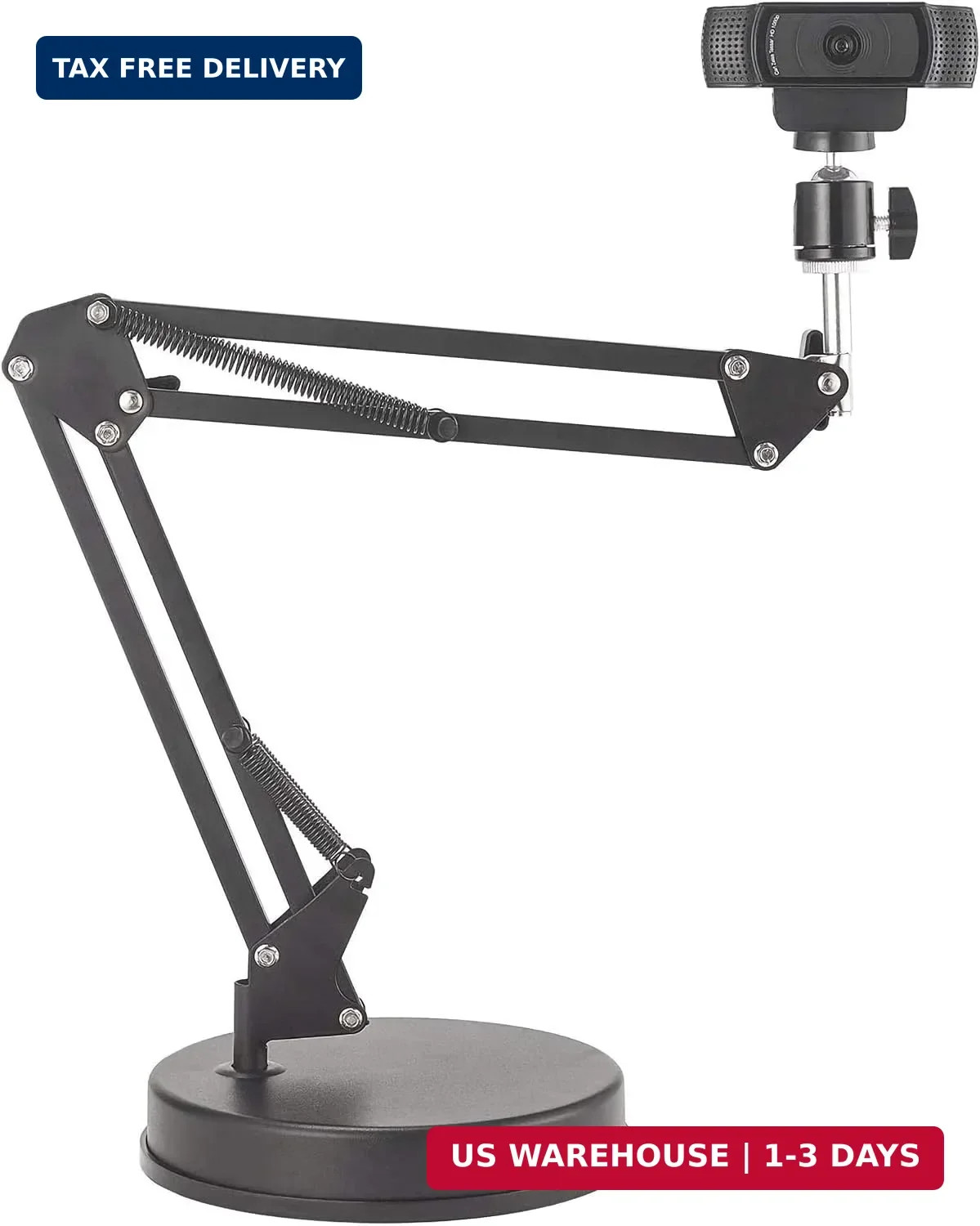 Webcam Stand,Camera Mount 22 Inch Suspension Boom Scissor Arm Stand,for Webcam C