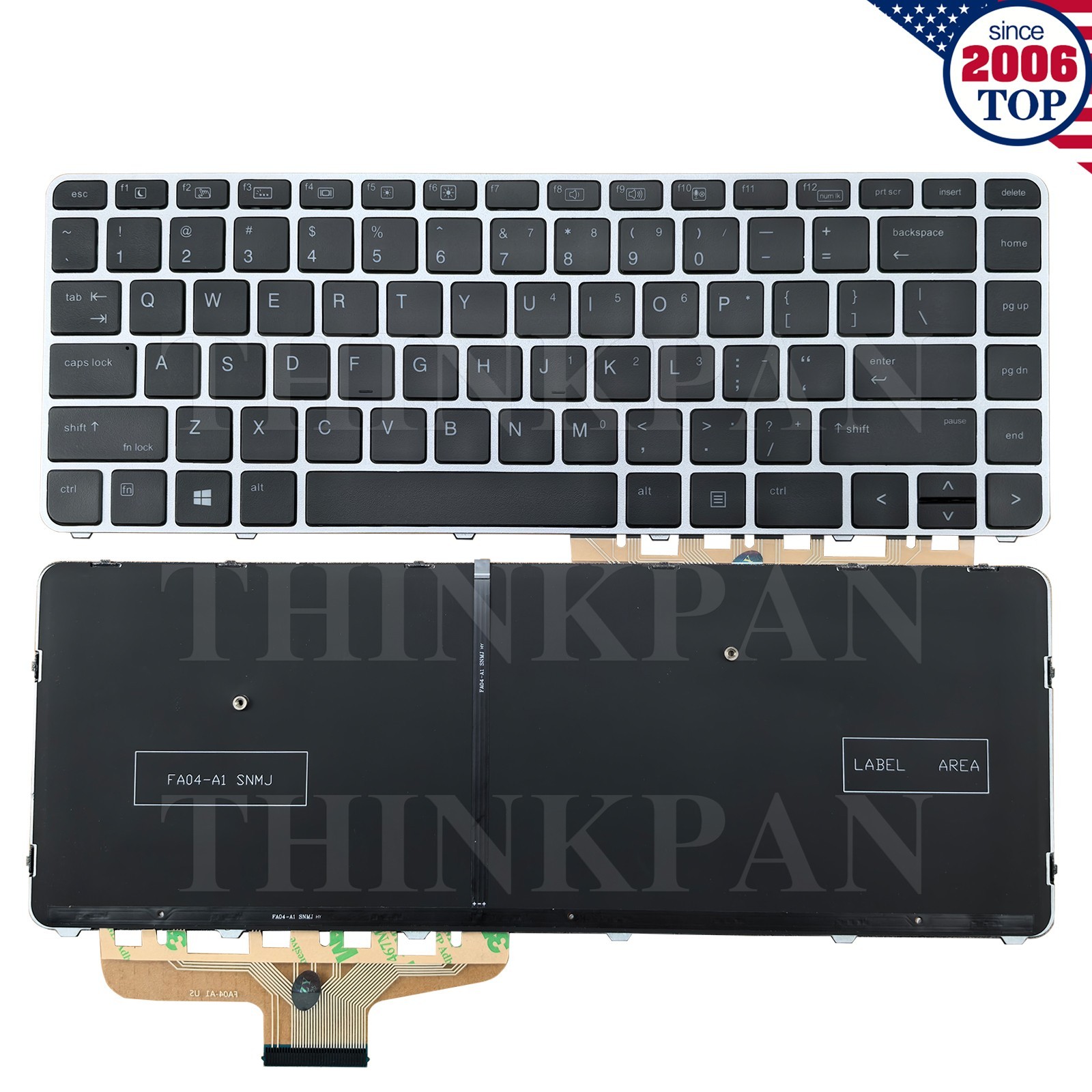 New US Keyboard Backlit for HP Elitebook Folio 1040 G3 818252-001 844423-001